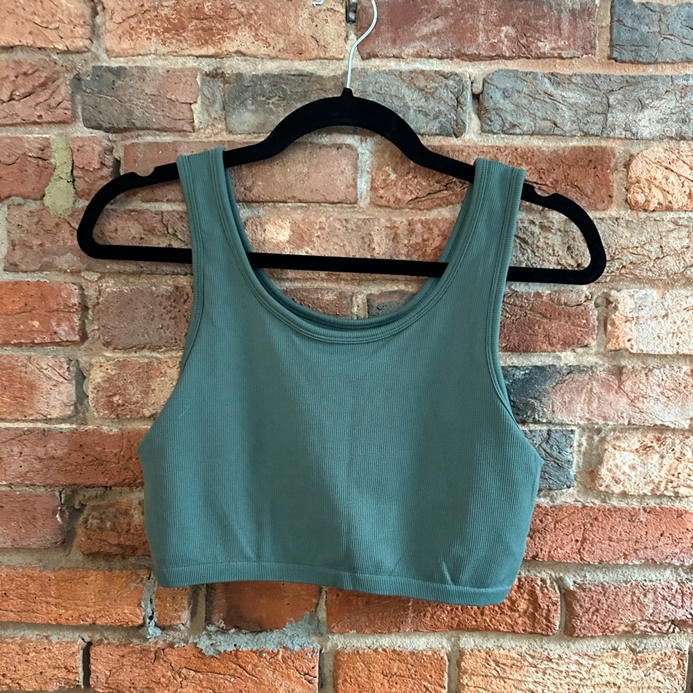 Aerie Ribbed Cropped Lounge Top